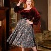 LBHM Final Sale - Doris Vintage Swing Skirt In Night In Eden Fruit Print | Laura Byrnes & Hope Morrison