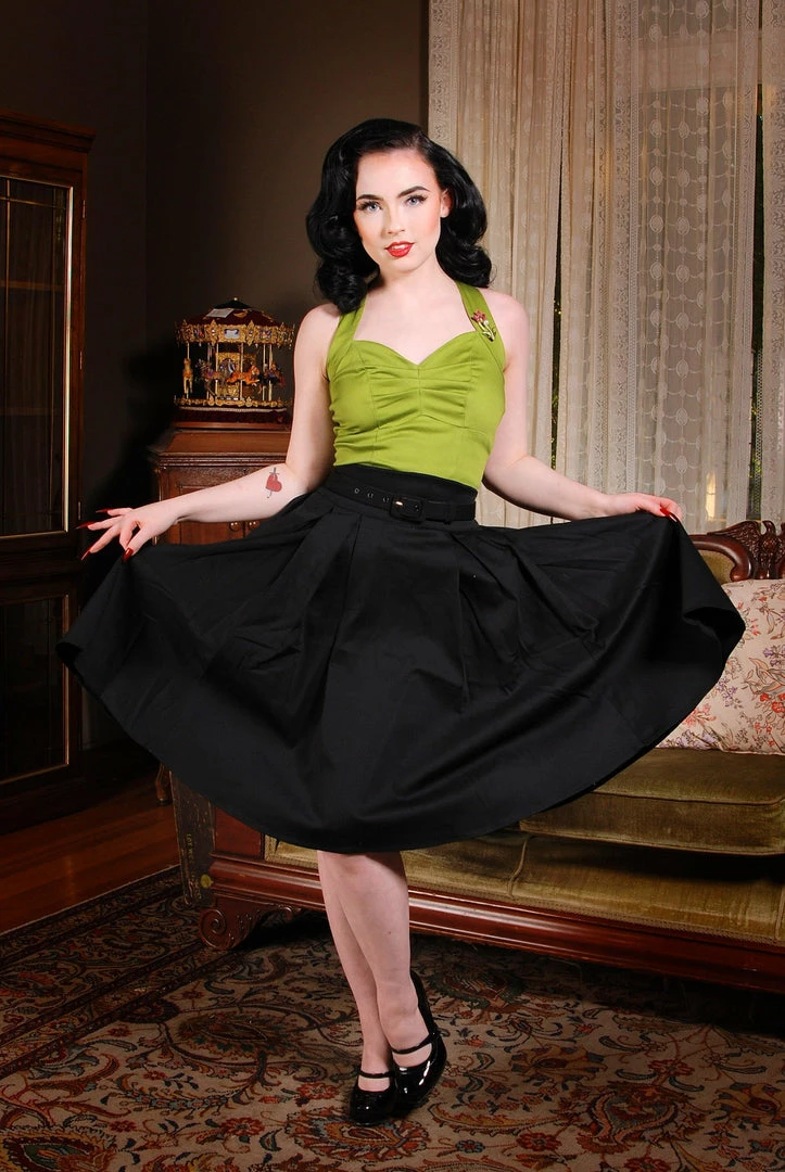 Pinup Couture Shop All In-Stock Items By Size Final Sale - Trixie Top In Olive | Laura Byrnes 4 Pinup Couture Shop All In-Stock Items By Size Final Sale - Trixie Top In Olive | Laura Byrnes