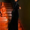 Laura Byrnes Design Shop All In-Stock Items By Size OYS - XS - S - M - 3x - Beatrix Vintage Sheath Gown In Black Velvet | Laura Byrnes