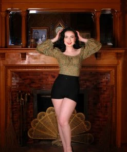 Shop All In-Stock Items By Size Allison Shorts In Black Bengaline | Traci Lords For Couture For Every Body