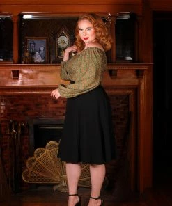 LBHM Shop All In-Stock Items By Size Final Sale - Swann Long Sleeve Peasant Top In Gold Medallions | Laura Byrnes & Hope Morrison