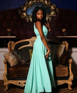 Laura Byrnes Design Final Sale - Maybelle Vintage 70's Maxi Dress In Solid Mint | Laura Byrnes Shop All In-Stock Items By Size 11 Laura Byrnes Design Final Sale - Maybelle Vintage 70's Maxi Dress In Solid Mint | Laura Byrnes Shop All In-Stock Items By Size