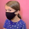Lemon Tree Under $60 Social Distancing Fabric Mask - Kids 4+ Years - Solid Black Cotton Knit Child Size Face Mask