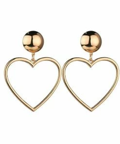 Qingdao Singsun Crafts Co - Alibaba Wrecking Ball Heart Hoop Earrings In Gold