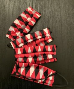 Pinup Girl Clothing Social Distancing Fabric Masks - Set Of 4pcs - Style #5 - Adult - Harley-quin Print Cotton Sateen Shop All In-Stock Items By Size