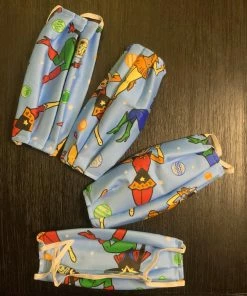 Pinup Girl Clothing Social Distancing Fabric Masks - Set Of 4pcs - Style #5 - Adult - Space Babes Print Cotton Sateen Shop All In-Stock Items By Size