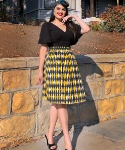 What's New, Pussycat? Viva Top- Vintage 40's Inspired Flutter Sleeve Blouse In Black | Laura Byrnes Design