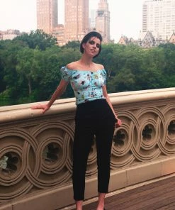 Final Sale - Classic Peasant Top In Lady Wrestlers Print Cotton Sateen | Pinup Couture Shop All In-Stock Items By Size