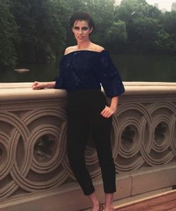 Final Sale - Sylvie Long Sleeve Peasant Top In Blue And Silver Witchy Toile | Laura Byrnes Design Shop All In-Stock Items By Size