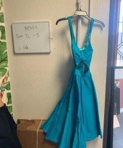 Pinup Girl Clothing OYS - Renee Dress In Bright Blue - L66 Shop All In-Stock Items By Size