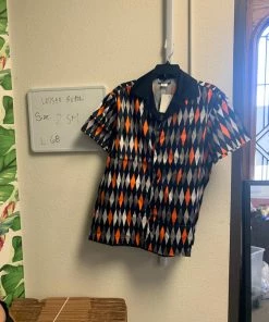 Pinup Girl Clothing OYS - Unisex Buttondown Shirt In Halloween Harlequin - L68 Shop All In-Stock Items By Size