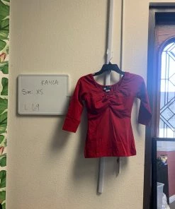 Pinup Girl Clothing OYS - Kayla Top In Red - L69 Shop All In-Stock Items By Size