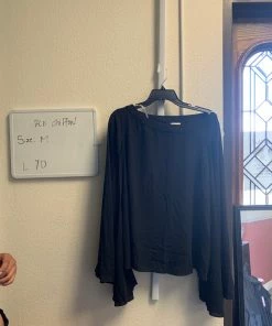 Pinup Girl Clothing OYS - Black Chiffon Flowy Top - L70 Shop All In-Stock Items By Size