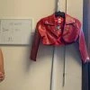 Pinup Girl Clothing OYS - Cropped Moto Jacket In Red Faux Leather - L72 Shop All In-Stock Items By Size
