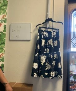 Pinup Girl Clothing OYS - Doris Skirt In Black And White Floral - L72