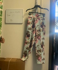 Pinup Girl Clothing Shop All In-Stock Items By Size OYS - LB Trousers In Bella Roses - L73