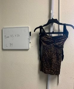 Pinup Girl Clothing Shop All In-Stock Items By Size OYS - Bettie Swimsuit In Leopard - L74