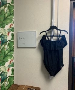 Pinup Girl Clothing OYS - Black Ruffle Sleeved Swimsuit - L74 Shop All In-Stock Items By Size