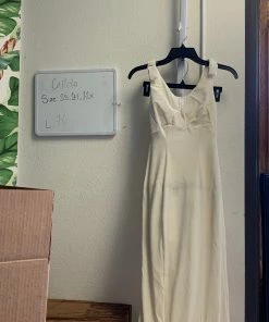 Pinup Girl Clothing OYS - Gilda Gown In Ivory Velvet - L76