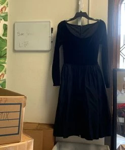 Pinup Girl Clothing Shop All In-Stock Items By Size OYS - Sample Black Swing Dress - L77