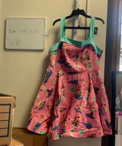 Pinup Girl Clothing OYS - Netti Dress In Pirate Map Print - L77 Shop All In-Stock Items By Size