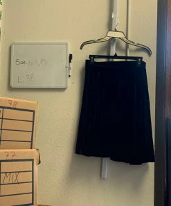 Pinup Girl Clothing OYS - Skater Skirt In Black Velvet - L78