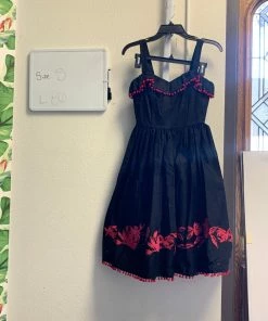 Pinup Girl Clothing Shop All In-Stock Items By Size OYS - Belladonna Dress In Black - L80