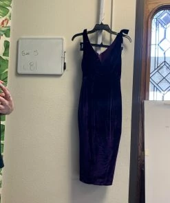 Pinup Girl Clothing OYS - Gilda Dress In Purple Velvet - L81