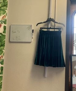 Pinup Girl Clothing OYS - Skater Skirt In Green Velvet - L82 Shop All In-Stock Items By Size