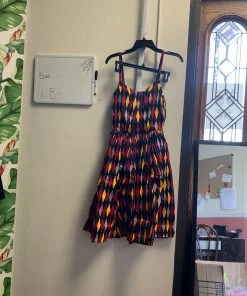 Pinup Girl Clothing OYS - Jenny Dress In Burgundy And Gold House Harlequin - L84