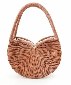 Everina Carmella Rattan Purse In Natural