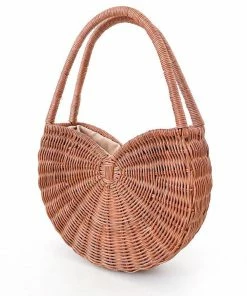 Everina Carmella Rattan Purse In Natural