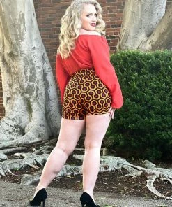 High Waisted Shorts In Hotel Hexagon Twill | Laura Byrnes Design What's New, Pussycat?