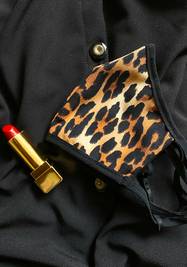 Pinup Girl Clothing Social Distancing Fabric Face Mask 4 Pack - Style #8 - Leopard What's New, Pussycat? 3 Pinup Girl Clothing Social Distancing Fabric Face Mask 4 Pack - Style #8 - Leopard What's New, Pussycat?