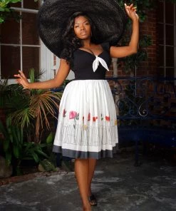 LBHM Final Sale - Natalie Dress In Vases And Roses Print | Laura Byrnes & Hope Johnstun Shop All In-Stock Items By Size