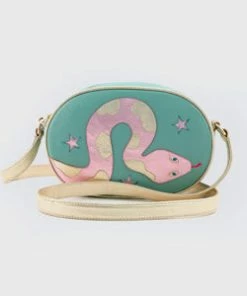 What's New, Pussycat? Anaconda Oval Bag In Mint | Butrich