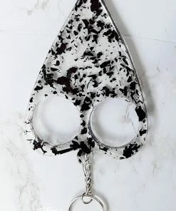 Koasted Shop All In-Stock Items By Size Black Flake Planchette Resin Keychain