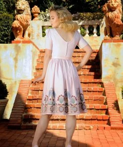LBHM Final Sale - Paige Swing Dress In Marie Antoinette Border Print | Laura Byrnes & Hope Johnstun Shop All In-Stock Items By Size