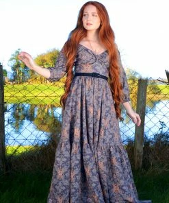 LBHM Molly Maxi Gown In Royal Woods Crepe | Laura Byrnes & Hope Johnstun