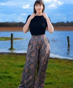 LBHM Shop All In-Stock Items By Size OYS - Dietrich Trousers With 32" Inseam In Royal Woods Print