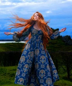 LBHM Lucrezia Maxi Gown In Take Me To Galway Crepe | Laura Byrnes & Hope Johnstun What's New, Pussycat?