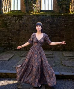 LBHM Molly Maxi Gown In Royal Woods Crepe | Laura Byrnes & Hope Johnstun 19 LBHM Molly Maxi Gown In Royal Woods Crepe | Laura Byrnes & Hope Johnstun