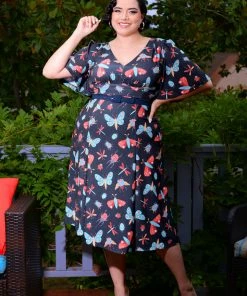 LBHM Viva Dress In Insect Print Crepe | Laura Byrnes & Hope Johnstun What's New, Pussycat?