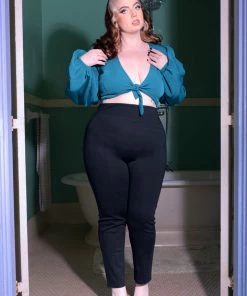 Eva Pants In Black Ponte | Laura Byrnes Design