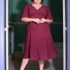 Viva Dress In Oxblood Crepe | Laura Byrnes Designs