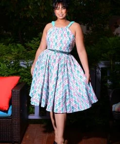 LBHM What's New, Pussycat? Harley Swing Dress In SoCal Dreaming Twill | Laura Byrnes & Hope Johnstun