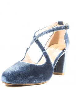 Chelsea Crew What's New, Pussycat? Maggie Mae Heels In Blue Velvet