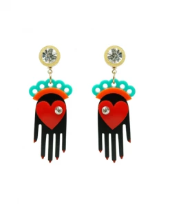 Gissa Bicalho Helping Hand Earrings In Acrylic What's New, Pussycat?