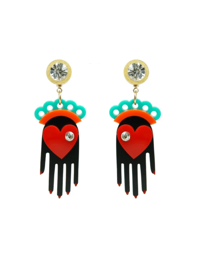 Gissa Bicalho Helping Hand Earrings In Acrylic What's New, Pussycat? 3 Gissa Bicalho Helping Hand Earrings In Acrylic What's New, Pussycat?