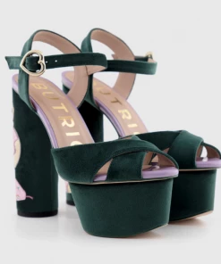 Anaconda Heels In Green Velvet | Butrich What's New, Pussycat?